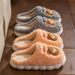 New Cartoon Bear Autumn Winter Versatile Thick-Soled Home Outdoor Warm Non-Slip Casual Cotton Slippers_vogvips.com