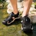 Summer Men's Breathable Mesh Upper Casual Outdoor Leather For Men Beach Sandals Roman Mens Shoes_vogvips.com