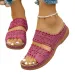 2026 New Flat Bottomed Hollowed Out Flower Shaped Women's Casual Shoes Retro Middle Aged Slippers_vogvips.com