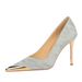 3739-19 Chinese Style Slim Super High Heels, Metal Pointed Iron Toe, Shallow Mouth Banquet Women's Shoes, Single Shoes_vogvips.com