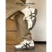 Women's Shoes Genuine Leather Platform Platform Shoes With Hidden Heel Lift, Women's Autumn/winter New Style, Sporty Casual Sneakers._vogvips.com