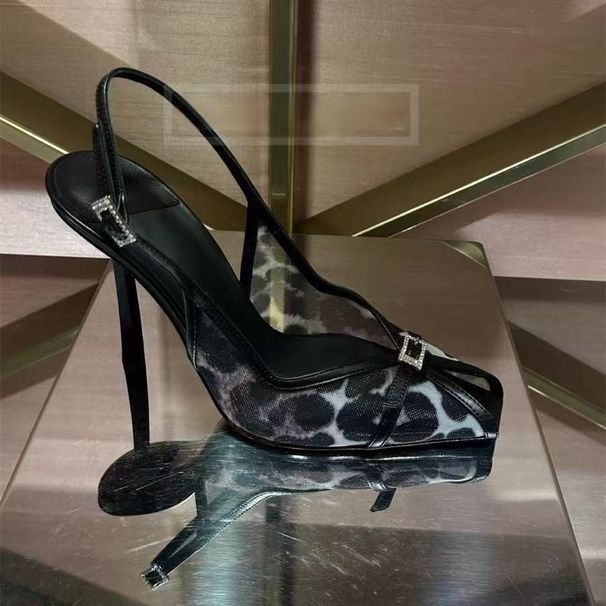 2025 Spring/Summer New Bowknot Square-Toe Stiletto High Heels European And American Fashion Versatile Light Luxury_vogvips.com