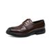 Xiaoxiangying Casual Youth Crocodile Pattern Lace-up Leather 202 Spring Barber Trendy Shoes_vogvips.com