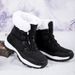 New Winter Velvet Thickened Warm And Wear-resistant Outdoor Hiking Shoes, Snow Boots For Women, High Top Cotton Shoes_vogvips.com