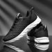 Men's Black Casual Sports Shoes Leather Casual Men's Shoes Lightweight Soft Bottom Casual Running Shoes Students Vacation Walking Shoes_vogvips.com