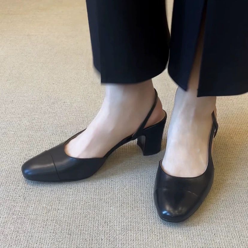 Women's Summer Open-Toe Sandals 2026, Stylish And Trendy New Korean Style Shallow Back Strap Ultra Thick Heel High Heels_vogvips.com