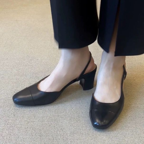 Women's Summer Open-Toe Sandals 2026, Stylish And Trendy New Korean Style Shallow Back Strap Ultra Thick Heel High Heels_vogvips.com