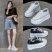 Women's 8CM Height-Increasing Genuine Leather White Sneakers, 2026 Spring And New Versatile Korean Style Thick-Soled_vogvips.com