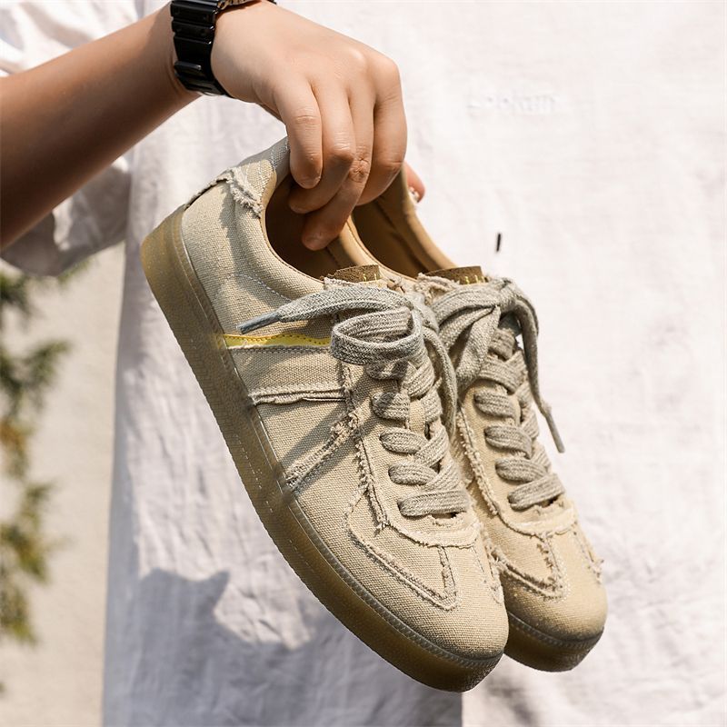 Men's Canvas Workwear Retro German Training Shoes, 2026 Summer New Model, Breathable, Lightweight, Soft-soled, Niche_vogvips.com