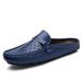 Genuine Leather Bag Top Half For Men, Breathable Outdoor Slippers With One Foot, No Heel, Lazy Sandals, New Summer_vogvips.com