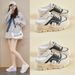 Little White Shoes Female Students Thick-soled Heightening Shoes Mesh Breathable Casual Street Shooting Shoes_vogvips.com