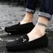 Spring Summer 5088 Hot Korean Style Large Size Loafers Casual Genuine Leather Handmade Lazy Slip-On Men's Shoes_vogvips.com