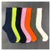 Crew Socks - Soft Cotton Double Needle Knit For Sports & Casual Wear - Breathable & Comfortable - Solid Color Design - Multiple Colors Available_vogvips.com