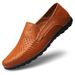 TerraStride Men's Genuine Summer Breathable Soft Leather Slip-On Business Casual Lazy Shoes Loafers Men_vogvips.com