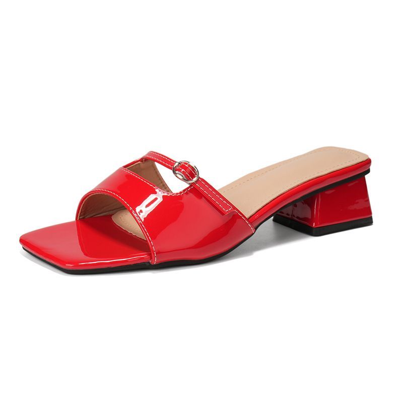 New Design Summer Style Outerwear French Oversized Flat Slippers With Toe Exposed One Shoulder Casual Flip Flops Free_vogvips.com