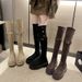 Slimming Knight Two-Way Thick-Soled Over-the-Knee New Long Folded High Boots For Petite Women Autumn Winter_vogvips.com