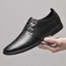 Leather Shoes Men's Leather Dress Men's Shoes Lace-up Casual Shoes Men's_vogvips.com