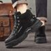 New Leather Spring Men's Shoes High-top Men's Heightening Tooling Martin Boots_vogvips.com