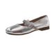 French Silver Flat-bottomed Square-headed Mary Jane Single Shoes Women's Summer Rhinestone Bow With Skirt Small Leather Shoes_vogvips.com