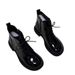 2025 New Patent Leather Fashion Flat Short Autumn Winter Fleece Cotton Glossy Mango Toe Martin Boots Women_vogvips.com
