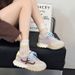 2025 Spring Bestseller: Lace-Up Comfortable German Army Trainers, Thick-Soled Color-Blocked Sports Casual Shoes, Women's_vogvips.com