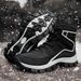 Winter Snow Boots Women High-top Outdoor Warm Solid-color Outdoor Shoes Women Anti-slip Wear-resistant Casual Ankle Boots Women_vogvips.com