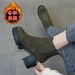 Cross-Border Women's Large Size 2023 New Martin Thick Sole British Style Elastic Mouth Round Toe Short Boots For Women_vogvips.com
