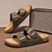 2026 Summer Luxury Cork Mules Retro Buckle Casual Beach Slippers For Men And Women_vogvips.com