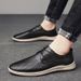 Large Size Rubber Non-slip Sole Men's Casual Leather Shoes Lace-up Round Head Work Men's Shoes_vogvips.com