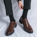 Euro Step Large Size 46 Men's Brogue Leather Shoes Business Formal Slip-On Lazy Wedding Loafers_vogvips.com