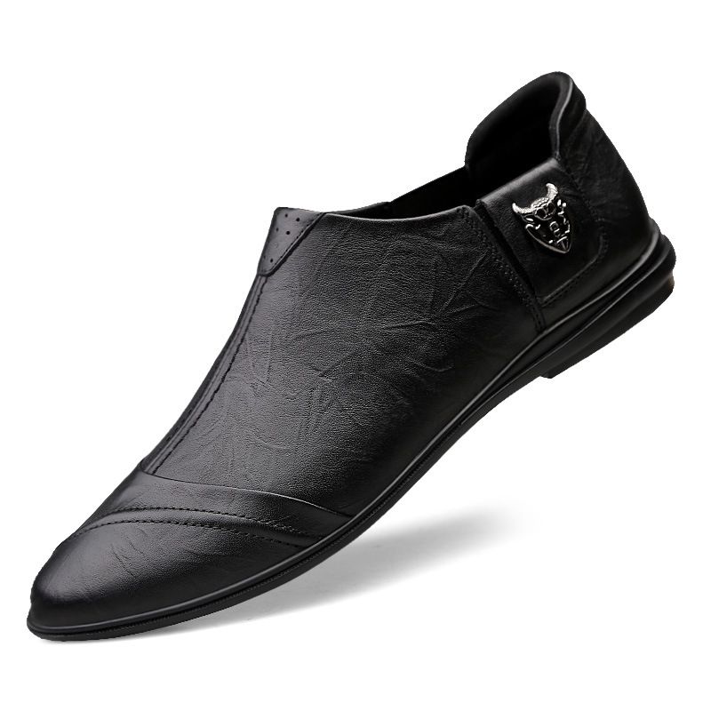 Soft Leather Men's Casual Boat Shoes Men's Shoes Small Leather Shoes_vogvips.com