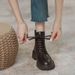 Soft Martin 2025 New British Style Petite Thick Sole Height Increasing Short Autumn Winter Single Boots For Women_vogvips.com