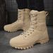 Men's Tactical Military Boots High Top Waterproof Combat Boots For Outdoor Hiking, Running, And Extreme Sports - Sizes 39-47 Boots_vogvips.com