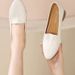 Soft Leather Shoes Women's Soft Sole Shallow Mouth Flat Bottom Pointed Head Mother Comfortable Doudou Women's Single Shoes_vogvips.com