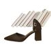 Women's Plus Size Pointed Toe Mid Heel Single Shoes Chunky Strap European American Style Professional Footwear Size 43 Autumn New Arrival_vogvips.com