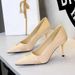 2627-3 European And American Style Sexy Fashion Pointed Toe Shallow Mouth High Heels Elegant Banquet Satin Stiletto_vogvips.com