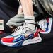 The New Color-blocking Wear-resistant Lace-up Large-sized Running Shoes With A Strong And Thick Soles Are Versatile For Students_vogvips.com