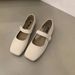 Flat Square-Toed Mary Jane Women's Shoes 2025 New Summer French Style Soft Sole Spring And Autumn Versatile Loafers_vogvips.com