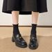 Soft Thick-Soled Loafers 2025 Spring And Autumn New Brown Commuter Slip-On Versatile Small Leather Shoes For Women_vogvips.com