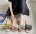 Summer Women's Flat Slippers Fashionable Bow Tie Trendy Beach Sandals Floral Style New_vogvips.com