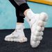 Men's Shoes Air Cushion Men's Summer Fashion Popcorn Sandals Breathable Hollow Leather Shoe Cover High Top Soft Sole Roman Sandals_vogvips.com