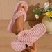 Soft Plush Flip-flops , 2026 Summer Home Non-slip Flat Slippers, Hotel Hospitality Thickened Bathroom Slippers For_vogvips.com