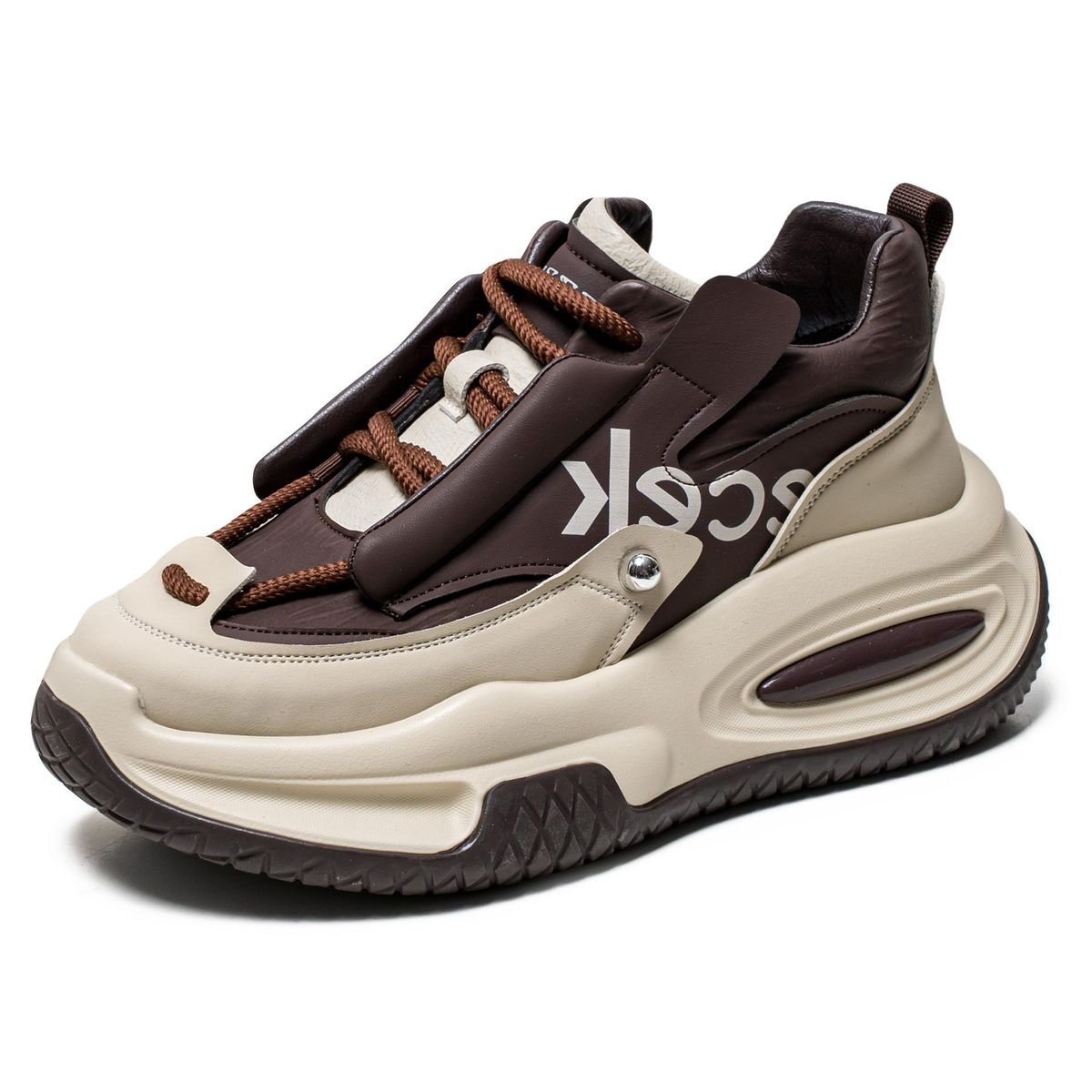 Men's Shoes New Autumn And Winter Leather Sports Shoes Men's Retro Color Matching Thick Bottom Heightening Daddy Shoes Men's Trendy Shoes_vogvips.com