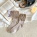 Furry Socks For Women's Autumn And Winter Outerwear, Paired With Burken Shoes And Mid-calf Socks_vogvips.com