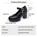 Women's Low-Heel Work Shoes – Slip-Resistant Rubber Sole & Adjustable Strap For Office/Stage (Black, 35-40, Breathable Lining)_vogvips.com