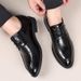TerraStride Business Formal Soft Leather Lace-up Commuter Work Men's British Style Suit Groom Wedding Shoes_vogvips.com
