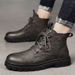 Martin Boots Men 2025 Mid Top Men's New Style Trendy Men's Shoes British Style Work Boots Men's High Top Leather Shoes Winter_vogvips.com