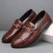 Suitable For All Seasons Autumn British Brogue Korean Style Wedding Business Formal Casual Leather Shoes Men's Loafers Large Size_vogvips.com