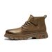 European Warm Series Cardile Crocodile Martin High-top Autumn Winter Boots Men's Leather Shoes Thick-soled Height-increasing_vogvips.com
