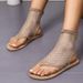 Women's Shoes Spring And Summer Large Size Women's Flat Sandals Breathable Mesh Hot Diamond Sandals Fashion_vogvips.com